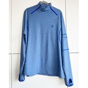 Mens Coolibar Sun Shirt Blue XXL UPF 50+ UV Protection Outdoor Hiking Camping